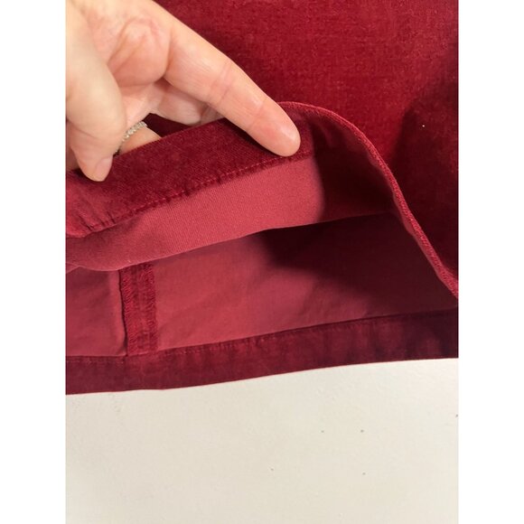 Retro Studded Velvet Mini Skirt 14 Burgundy Y2K Chic Grunge Punk Skater Festive - Picture 4 of 10